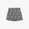 Maje Floral-embroidered Cotton-blend Shorts