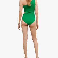 Maje Asymmetric Cut-out Swimsuit -Outlet Pique Style Store R04101559 VERTS ALT03