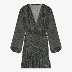 Maje Pleated Woven Mini Dress