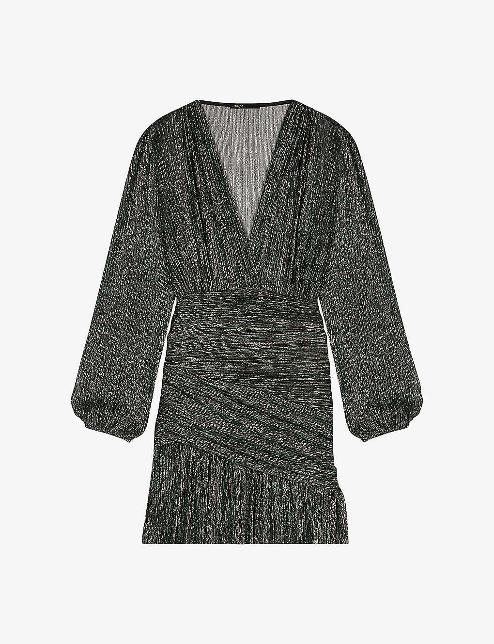 Maje Pleated Woven Mini Dress 1 Maje Pleated Woven Mini Dress