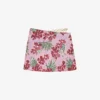 Maje Floral-embellished Sequin Mini Skirt