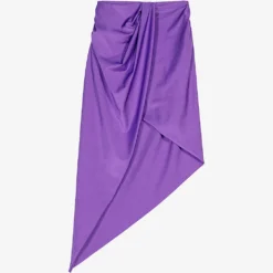 Maje Japre Asymmetric-hem Tiered Woven Skirt