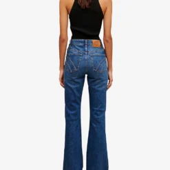 Maje Prany Embroidered Flared Stretch-denim Jeans -Outlet Pique Style Store R04101708 BLEUS ALT03