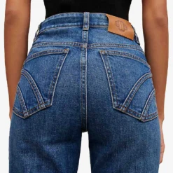 Maje Prany Embroidered Flared Stretch-denim Jeans -Outlet Pique Style Store R04101708 BLEUS ALT04