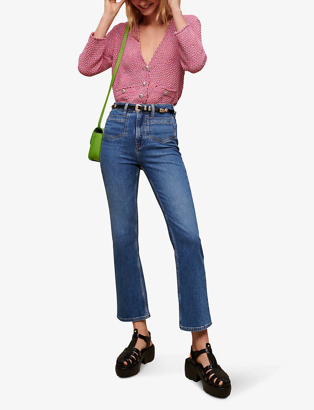 Maje Papala Straight-leg Cropped Stretch-denim Jeans 2 Maje Papala Straight-leg Cropped Stretch-denim Jeans - Image 2