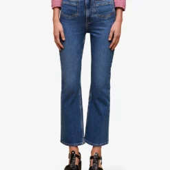 Maje Papala Straight-leg Cropped Stretch-denim Jeans 7 Maje Papala Straight-leg Cropped Stretch-denim Jeans -Outlet Pique Style Store R04101709 BLEUS ALT02