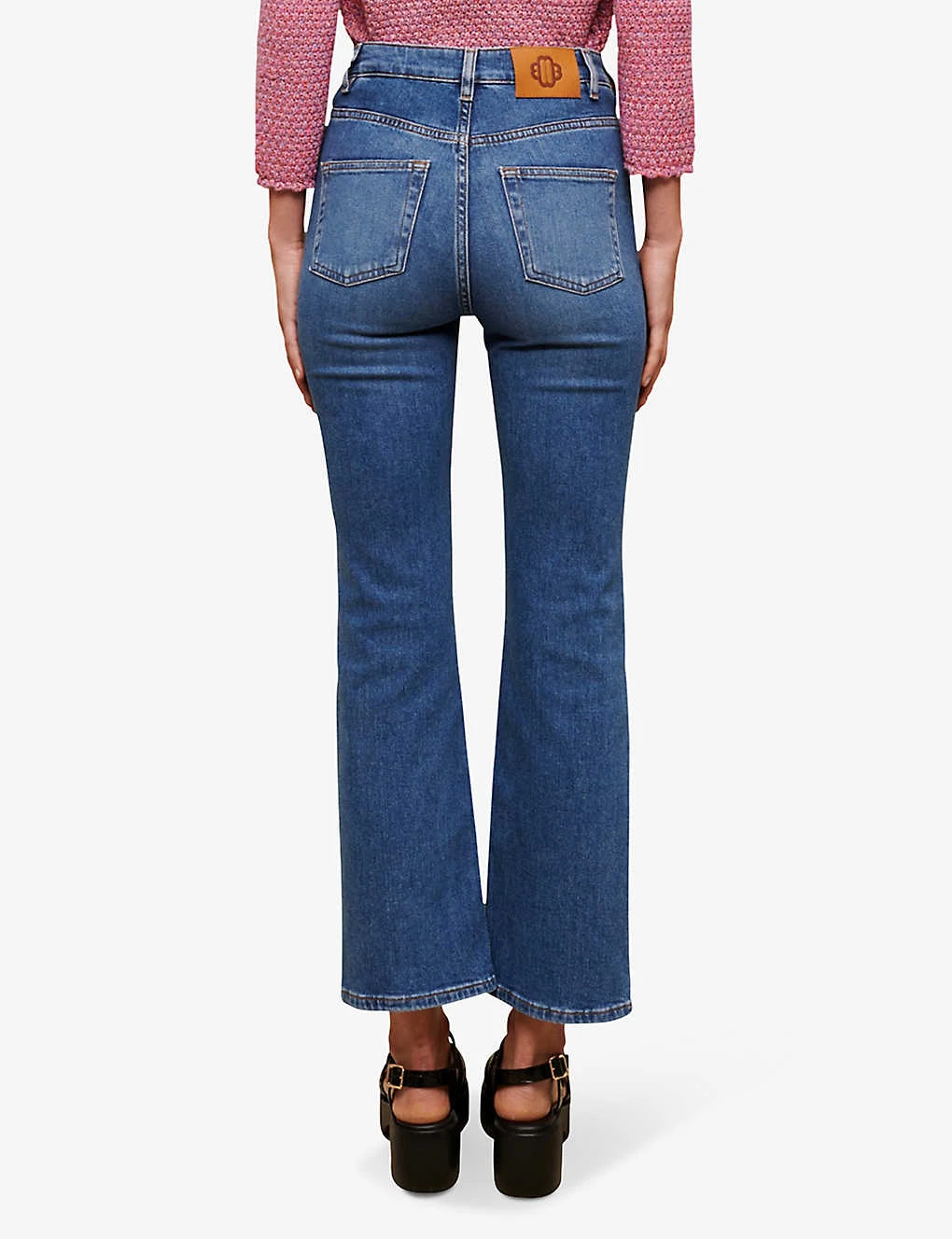 Maje Papala Straight-leg Cropped Stretch-denim Jeans 4 Maje Papala Straight-leg Cropped Stretch-denim Jeans - Image 4