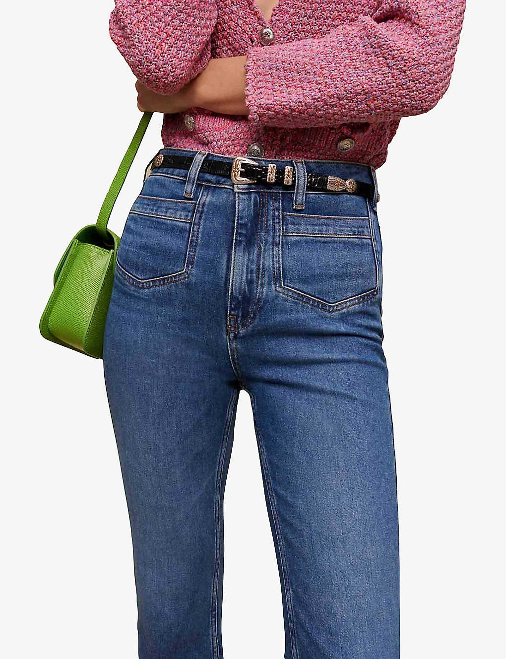 Maje Papala Straight-leg Cropped Stretch-denim Jeans 5 Maje Papala Straight-leg Cropped Stretch-denim Jeans - Image 5