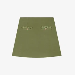 Maje Chain-trim Stretch-woven Mini Skirt