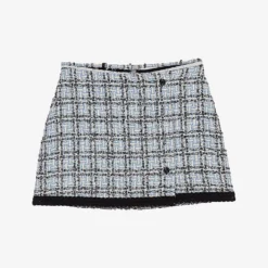Maje High-rise Waist-strap Tweed Mini Skirt