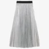 Maje Jonaely High-rise Metallic-pleated Midi Skirt