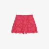 Maje Annick Paisley-embroidered Cotton Shorts