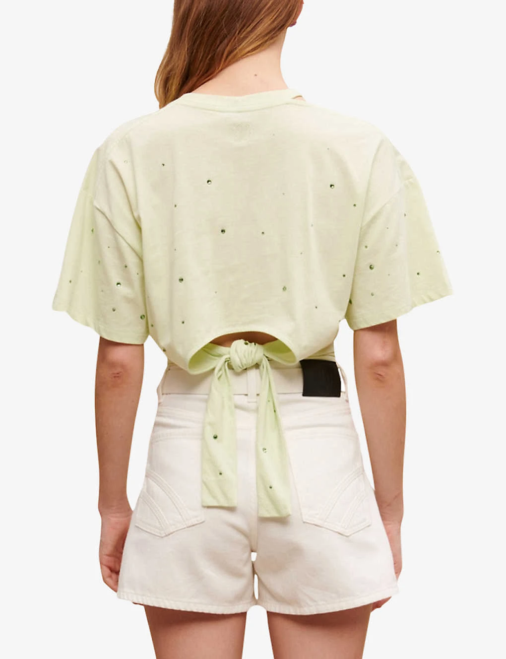 Maje Floral-embellished Cotton T-shirt 4 Maje Floral-embellished Cotton T-shirt - Image 4