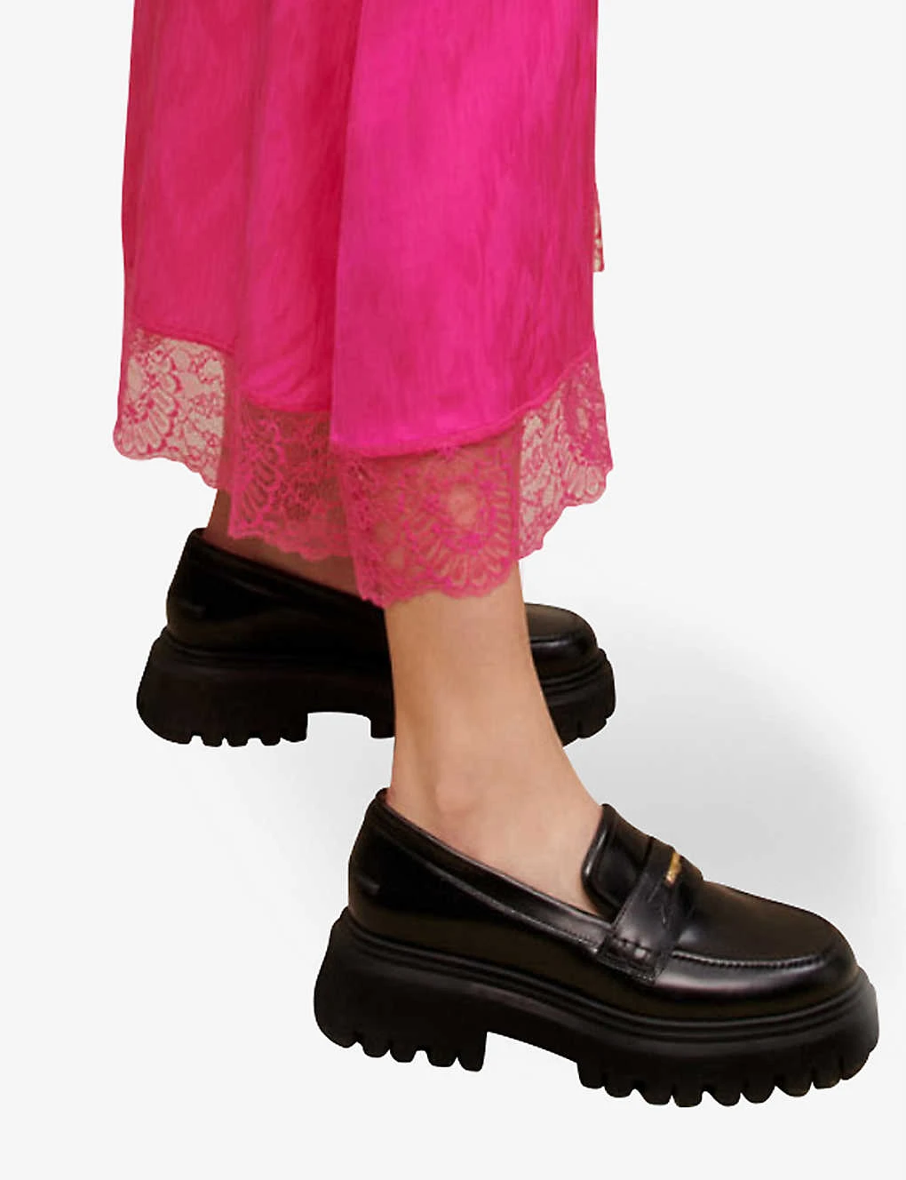 Maje Jolira Graphic-print Lace-trimmed Woven Midi Skirt 5 Maje Jolira Graphic-print Lace-trimmed Woven Midi Skirt - Image 5