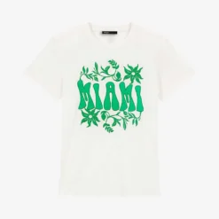 Maje Logo-embroidered Stretch-cotton T-shirt