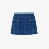 Sandro Catane Tweed Cotton-blend Mini Skirt