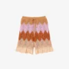 Sandro Capucin Wave-stitch Stretch-knitted Shorts
