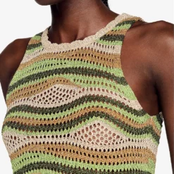 Sandro Crochet-pattern Woven Top 9 Sandro Crochet-pattern Woven Top -Outlet Pique Style Store R04102453 VERTS ALT04