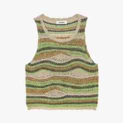 Sandro Crochet-pattern Woven Top