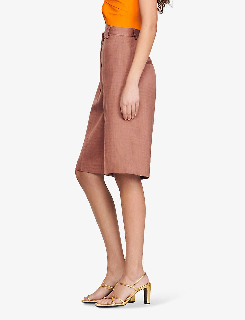 Sandro Aristide Straight-leg Mid-rise Cotton Shorts 3 Sandro Aristide Straight-leg Mid-rise Cotton Shorts - Image 3