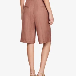 Sandro Aristide Straight-leg Mid-rise Cotton Shorts 8 Sandro Aristide Straight-leg Mid-rise Cotton Shorts -Outlet Pique Style Store R04102455 BRUNS ALT03