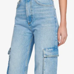 Sandro Cargo Straight-leg High-rise Jeans -Outlet Pique Style Store R04102528 DENIMJEAN ALT04