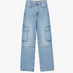 Sandro Cargo Straight-leg High-rise Jeans