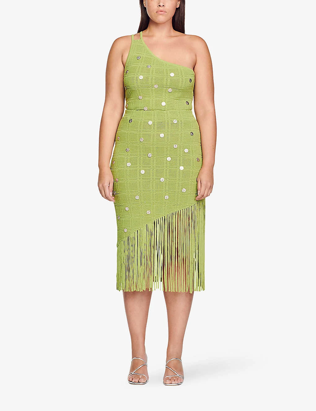 Sandro Anne Laure Fringe-embellished Woven Midi Skirt 2 Sandro Anne Laure Fringe-embellished Woven Midi Skirt - Image 2