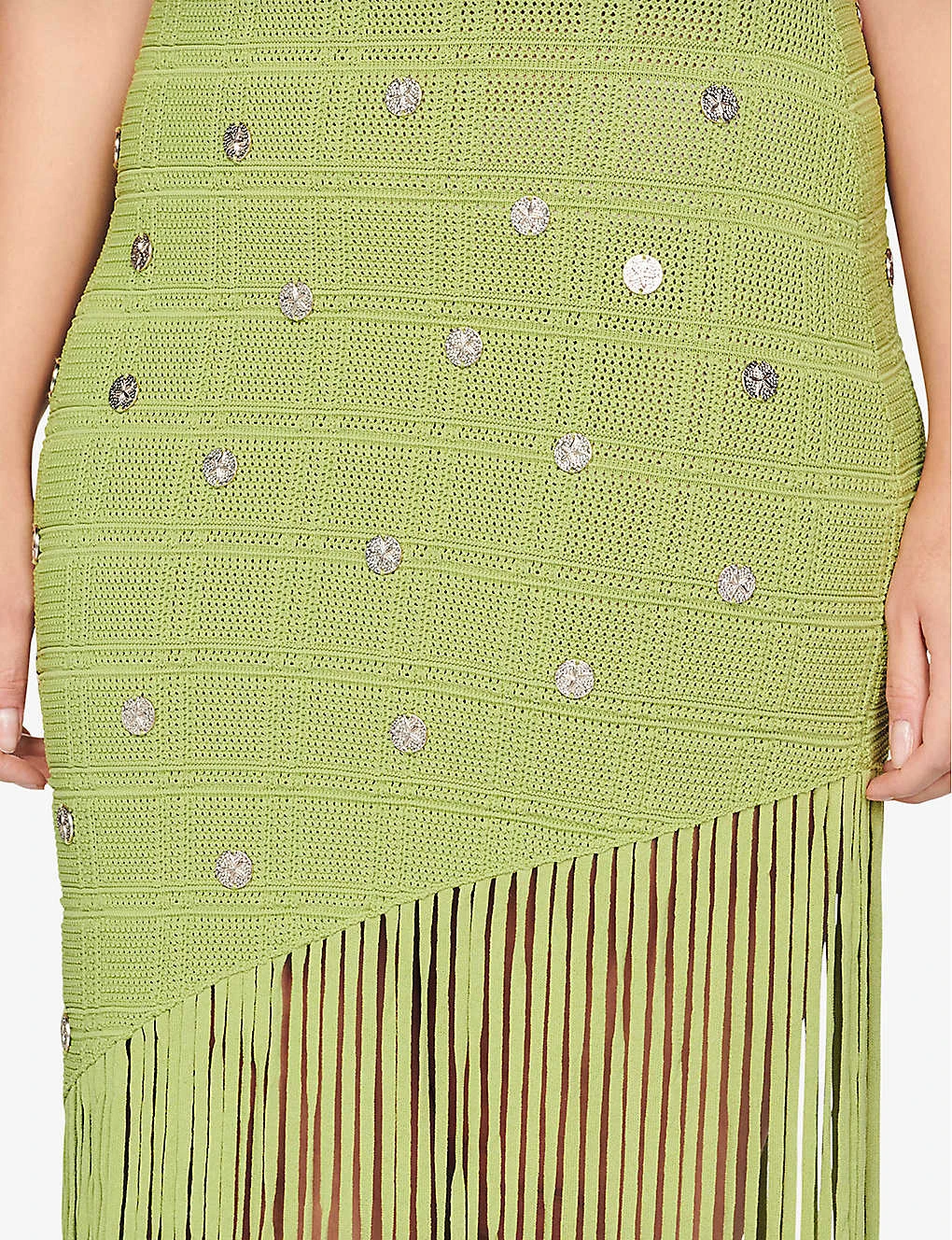 Sandro Anne Laure Fringe-embellished Woven Midi Skirt 5 Sandro Anne Laure Fringe-embellished Woven Midi Skirt - Image 5