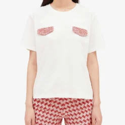 CLAUDIE PIERLOT Patch-pocket Cotton T-shirt 7 CLAUDIE PIERLOT Patch-pocket Cotton T-shirt -Outlet Pique Style Store R04103292 NATURELS ALT02