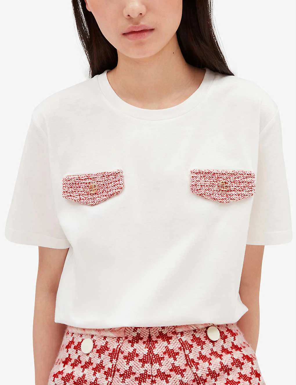 CLAUDIE PIERLOT Patch-pocket Cotton T-shirt 5 CLAUDIE PIERLOT Patch-pocket Cotton T-shirt - Image 5