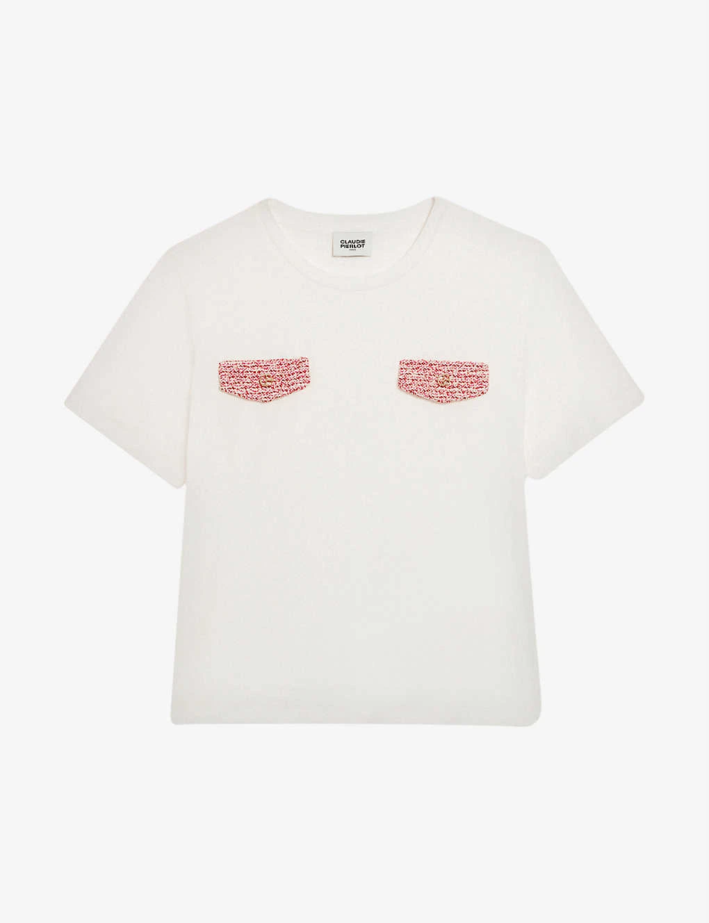 CLAUDIE PIERLOT Patch-pocket Cotton T-shirt 1 CLAUDIE PIERLOT Patch-pocket Cotton T-shirt