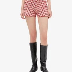 CLAUDIE PIERLOT Houndstooth-print Tweed Knitted Shorts 8 CLAUDIE PIERLOT Houndstooth-print Tweed Knitted Shorts -Outlet Pique Style Store R04103324 DIVERS ALT02
