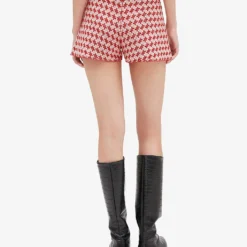 CLAUDIE PIERLOT Houndstooth-print Tweed Knitted Shorts 9 CLAUDIE PIERLOT Houndstooth-print Tweed Knitted Shorts -Outlet Pique Style Store R04103324 DIVERS ALT03