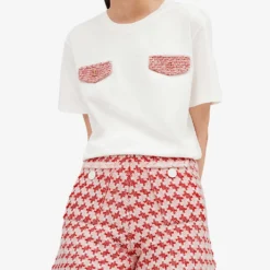 CLAUDIE PIERLOT Houndstooth-print Tweed Knitted Shorts 10 CLAUDIE PIERLOT Houndstooth-print Tweed Knitted Shorts -Outlet Pique Style Store R04103324 DIVERS ALT04