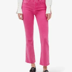 CLAUDIE PIERLOT Palerme Cropped Stretch-denim Jeans -Outlet Pique Style Store R04103372 ROSES ALT02