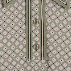 CLAUDIE PIERLOT Tioui Abstract-print Stretch-woven Polo Shirt -Outlet Pique Style Store R04103384 DIVERS ALT04