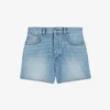 CLAUDIE PIERLOT Earthblue Mid-rise Five-pocket Denim Shorts
