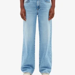 CLAUDIE PIERLOT Platan Mid-rise Wide-leg Denim Jeans -Outlet Pique Style Store R04103418 BLEUS ALT02