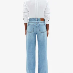 CLAUDIE PIERLOT Platan Mid-rise Wide-leg Denim Jeans -Outlet Pique Style Store R04103418 BLEUS ALT03