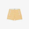 CLAUDIE PIERLOT Striped Button Terry Cotton-blend Shorts