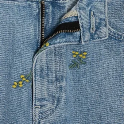 CLAUDIE PIERLOT Mimosa Floral-embroidered Straight-leg High-rise Jeans -Outlet Pique Style Store R04103445 BLEUS ALT04