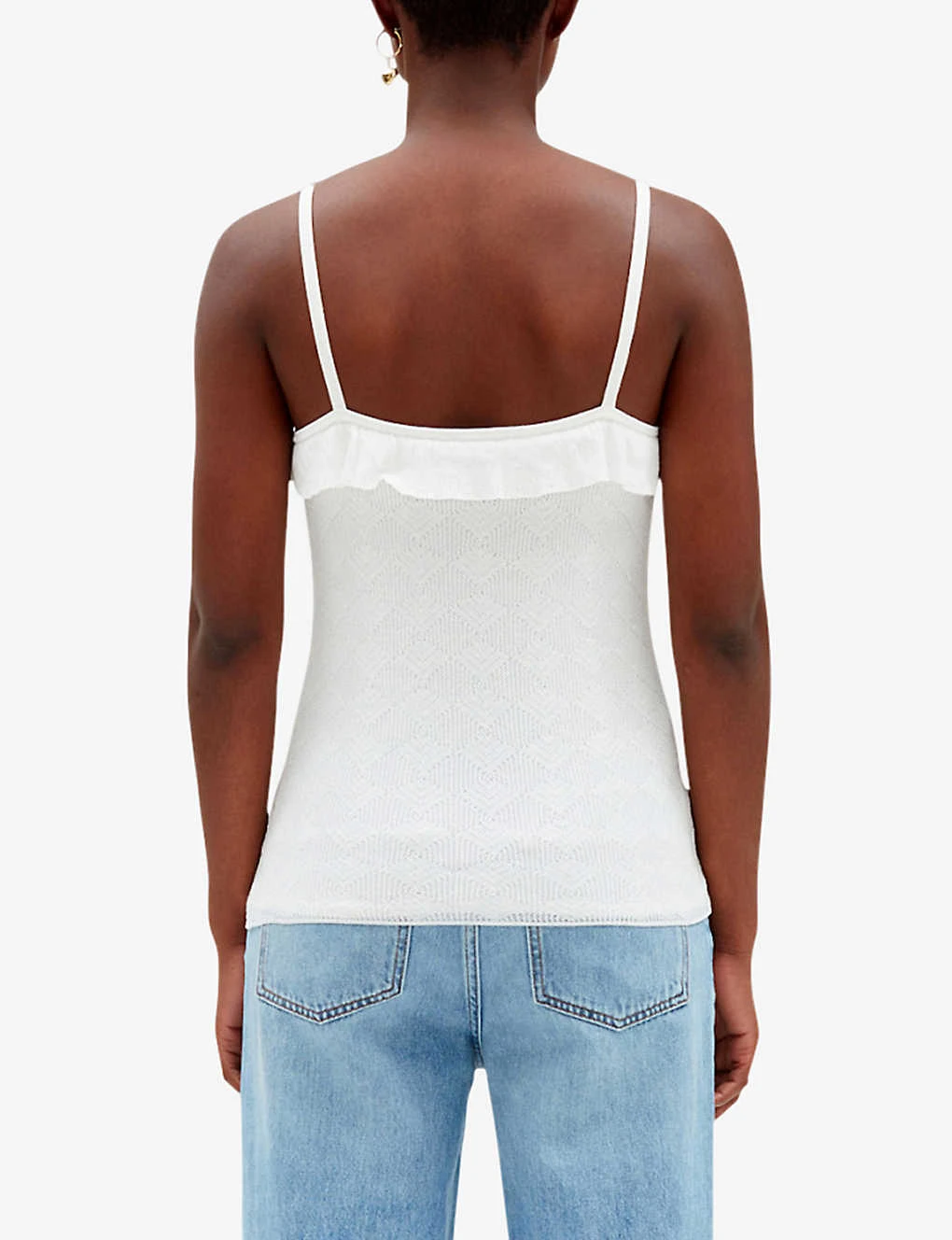 CLAUDIE PIERLOT Murmuri Ruffle-trim Woven Vest Top 4 CLAUDIE PIERLOT Murmuri Ruffle-trim Woven Vest Top - Image 4