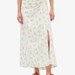 CLAUDIE PIERLOT Mimosa Floral-print Woven Midi Skirt 7 CLAUDIE PIERLOT Mimosa Floral-print Woven Midi Skirt -Outlet Pique Style Store R04103458 DIVERS ALT02