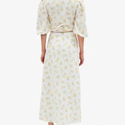 CLAUDIE PIERLOT Mimosa Floral-print Woven Midi Skirt 8 CLAUDIE PIERLOT Mimosa Floral-print Woven Midi Skirt -Outlet Pique Style Store R04103458 DIVERS ALT03