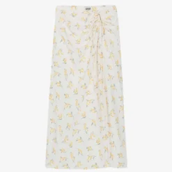 CLAUDIE PIERLOT Mimosa Floral-print Woven Midi Skirt