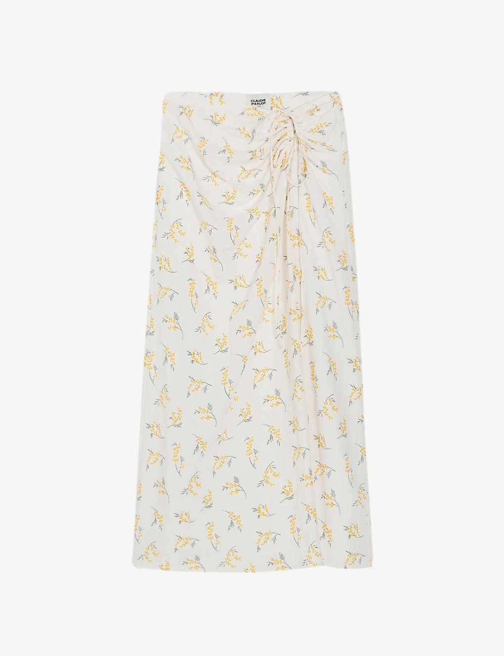 CLAUDIE PIERLOT Mimosa Floral-print Woven Midi Skirt 1 CLAUDIE PIERLOT Mimosa Floral-print Woven Midi Skirt