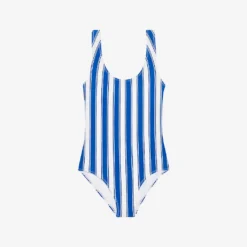 CLAUDIE PIERLOT Telio Striped Scoop-neck Swimsuit