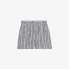CLAUDIE PIERLOT Evy Striped Cotton Shorts