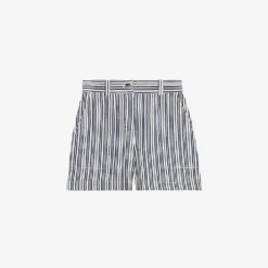 CLAUDIE PIERLOT Evy Striped Cotton Shorts